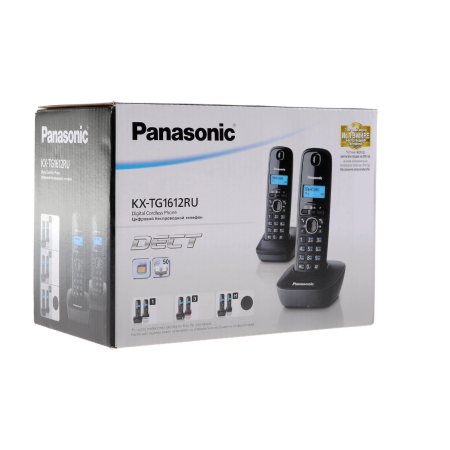 Радиотелефон Panasonic KX-TG1612RUH черный