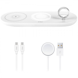 Беспроводное зарядное устройство ttec AirCharger Trio 3 İN 1 iPhone + Apple Watch + AirPods (2KS16) белый