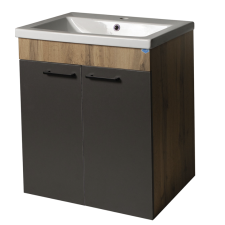 Тумбы под раковину ORBITA-4 NEO Breeze 60 (NEBreeze6002DFGrefDer) (БЕЗ РАКОВИНЫ) коричневый