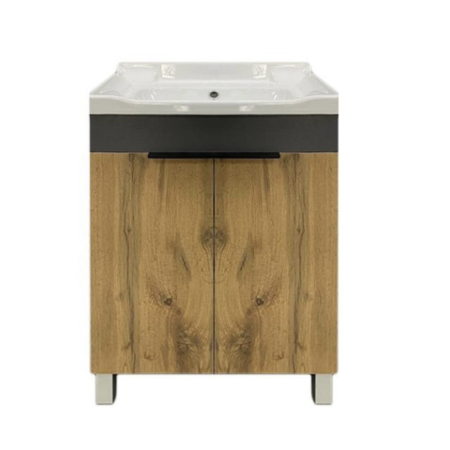 Тумба под раковину ORBITA Neo US 60 (NEUS6002DFGraf) (БЕЗ РАКОВИНЫ) коричневый