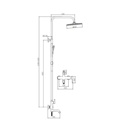 Душевая система Splenka S221.24.09 графит