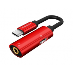 Адаптер USB Type-C – Mini Jack 3,5 мм CROWN CMCU-014C 0.045 м красный