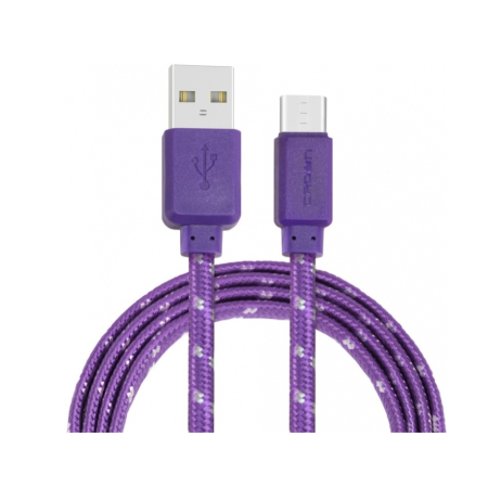 Кабель USB 2.0 Type-A – USB Type-C Crown CMCU-3052C 1 м фиолетовый