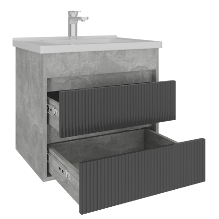 Тумба под раковину AVK2 Эвелин (A2 ТР 2Я 800 К) (БЕЗ РАКОВИНЫ) серый
