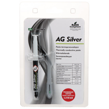 Термопаста AG TermoPasty AG Silver (AGT-107) cеребряный 3 г