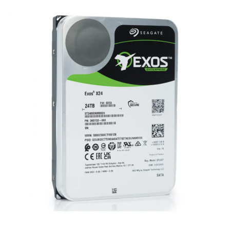 24 ТБ Жесткий диск SEAGATE HDD Server Exos X24 (ST24000NM002H) черный