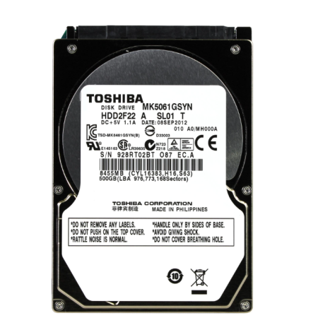 500 ГБ Жесткий диск Toshiba HDD2F22T (MK5061GSYN) серый