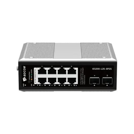 Коммутатор BDCOM IES200-L25-8T2S черный