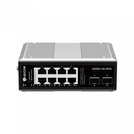 Коммутатор BDCOM IES200-L25-8T2S черный