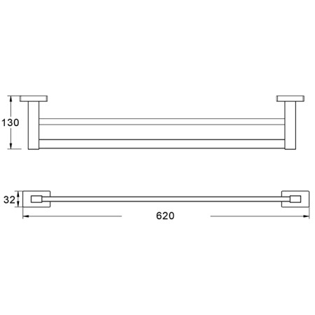 Полотенцедержатель Rose SG5627H черный