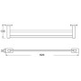 Полотенцедержатель Rose SG5627H черный