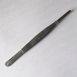 Пинцет прямой 160mm серый