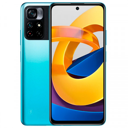 Смартфон POCO M4 Pro 5G (759222) (NFC) 6 ГБ/128 ГБ голубой (Cool Blue)