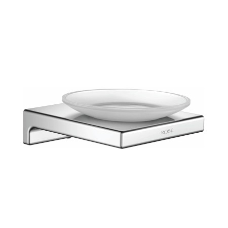 Мыльница стеклянная Rose RG1803 хром