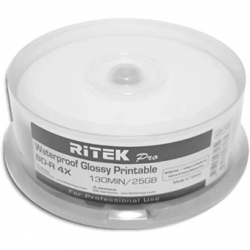 DVD-диск Ritek excellent, DVD+RW, 1,4 ГБ, Cake Box, 10 шт серебристый