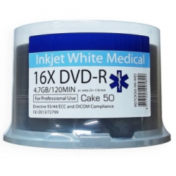 DVD-диск Showman Inkjet White, DVD-R, 4,7 ГБ, Cake Box, 50 шт белый