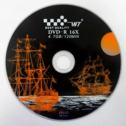 DVD-диск WT 4738, DVD-R, 4,7 ГБ, Cake Box, 50 шт белый