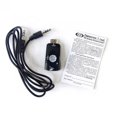 Переходник Mini HDMI — VGA V-T HDAD0164 черный