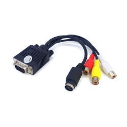 Переходник VGA – S-Video + 3 RCA ViTi (VGA-SV+3RCA) черный
