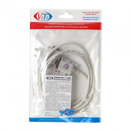 Кабель DB9- DB9 ViTi (DB9 f/f) 1.3 м белый