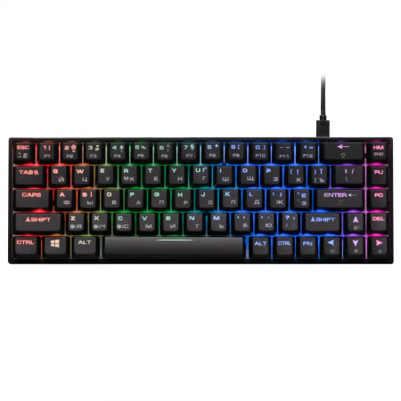 Клавиатура проводная 2E GAMING KG380 (2E-KG380UBK-BL BLUE SWITCH) черный
