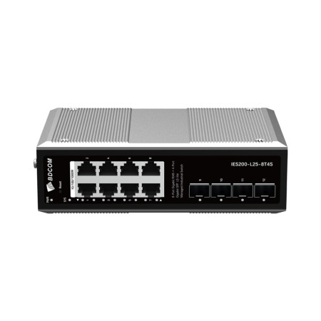 Коммутатор BDCOM IES200-L25-8T4S черный