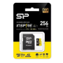 256 Гб Карта памяти Silicon Power Inspire microSDXC (SP256GBSTXLA2V1NSP) черный + адаптер