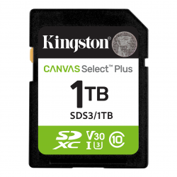 1 Тб Карта памяти Kingston Canvas Select Plus microSDXC (SDS3/1TB) черный