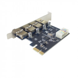 Плата расширения ViTi PCI-E 4PU3 синий