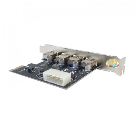 Плата расширения ViTi PCI-E 4PU3 синий