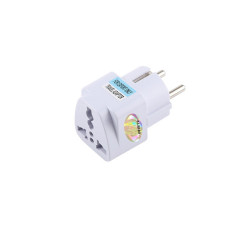 Переходник ViTi MIX/EURO с USA/CN/UK на EURO разъем белый
