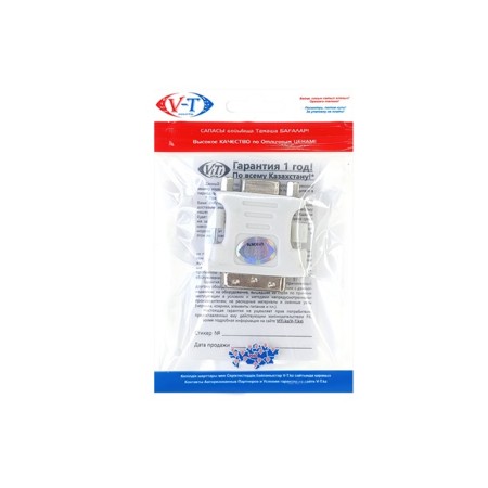 Переходник DVI 24+5 — VGA ViTi (738) белый