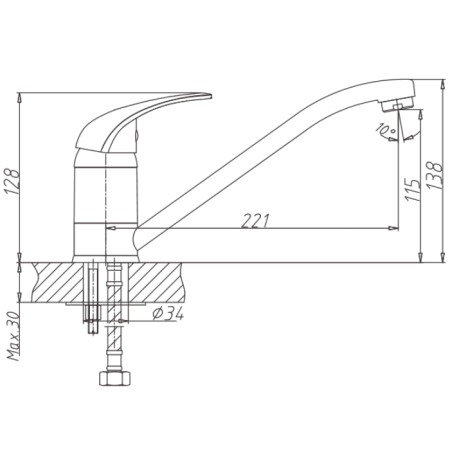 Смеситель Haiba HB4203 серебристый