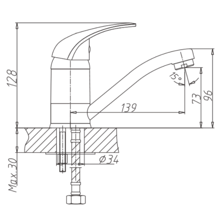 Смеситель Haiba HB4503 серебристый