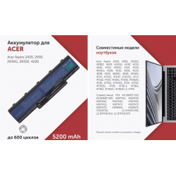 Аккумулятор для ноутбука Acer Aspire 4520 (AS07A72) черный