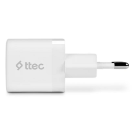 Сетевое зарядное устройство ttec SmartCharger GAN 30W PD USB-C Travel Fast Charger (2SCG30B) белый