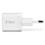 Сетевое зарядное устройство ttec SmartCharger GAN 30W PD USB-C Travel Fast Charger (2SCG30B) белый