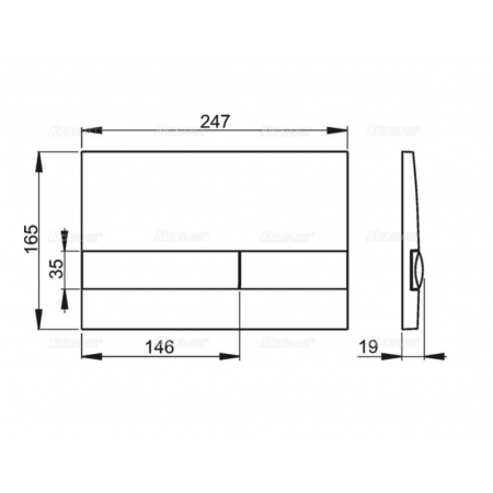 Клавиша для инсталляции AlcaPlast (M1725) золото