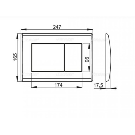 Клавиша для инсталляции AlcaPlast M270 белый