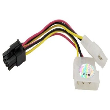 Переходник 2 x Molex 4pin - PCI-Express 6pin ViTi PE6p2M (VT-0719) черный
