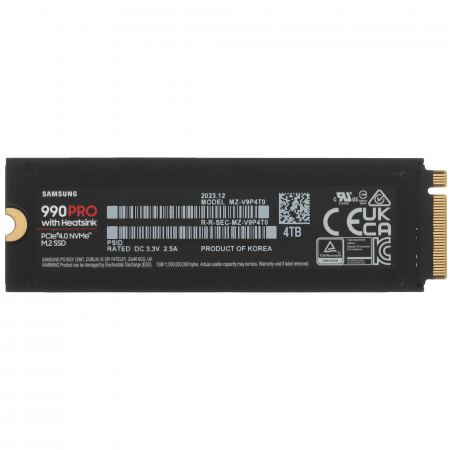 4000 ГБ SSD диск Samsung 990 PRO (MZ-V9P4T0CW) черный