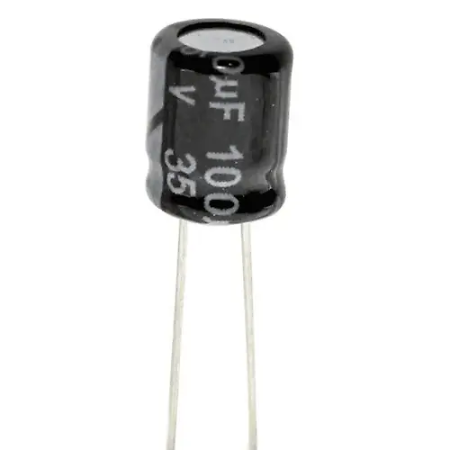 Конденсатор трехфазный 35v 100uf черный