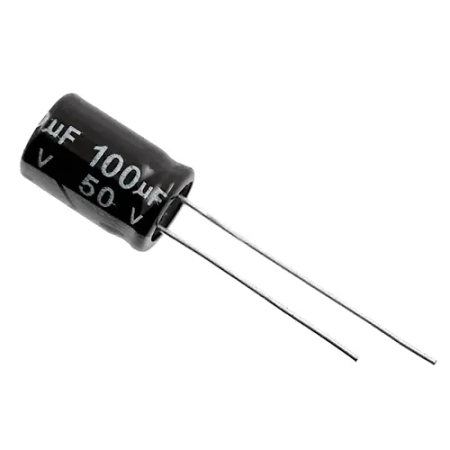 Конденсатор трехфазный 50v 100uf черный
