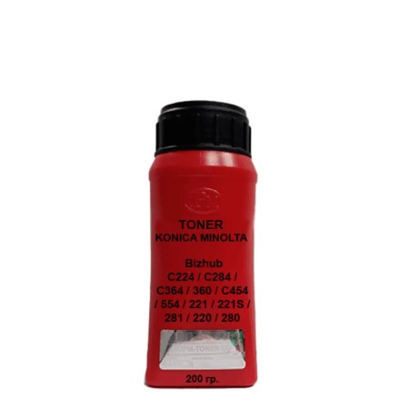 Тонер KONICA MINOLTA Bizhub C224 / C284 / C364 / 360 / C454 / 554 / 221 / 221S / 281 / 220 / 280 200гр пурпурный