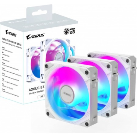 Комплект вентиляторов Gigabyte GP-ECFAN1203 ICE 3шт белый