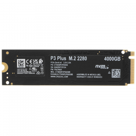 4 ТБ SSD диск Crucial P3 Plus (CT4000P3PSSD8) черный