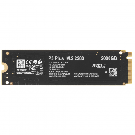 2 ТБ SSD диск Crucial P3 Plus (CT2000P3PSSD8) черный