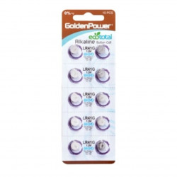 Батарейка Golden Power LR41G Alkaline [LR41] (1,5V/LR41/392/G3/192) 1 шт серебристый