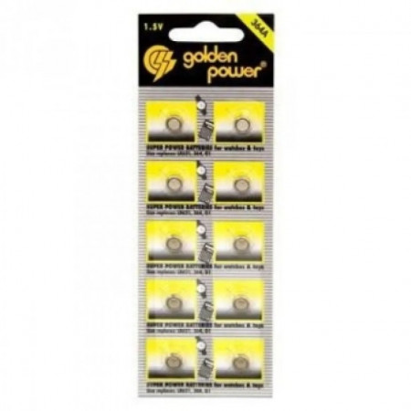 Батарейка Golden Power LR626G Alkaline [LR626] (1,5V/377/G4) 1 шт серебристый