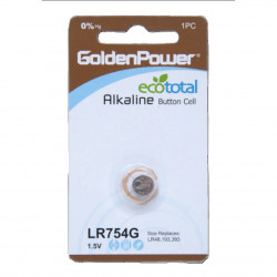 Батарейка Golden Power LR754G Alkaline [LR48] (1,5V/LR48//193/393) 1 шт серебристый